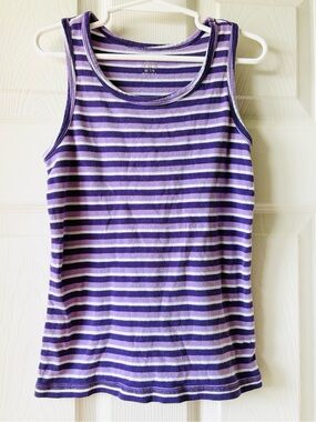 ☂️NEW LISTING☂️ 1989 Place Purple and White Striped Tank Top